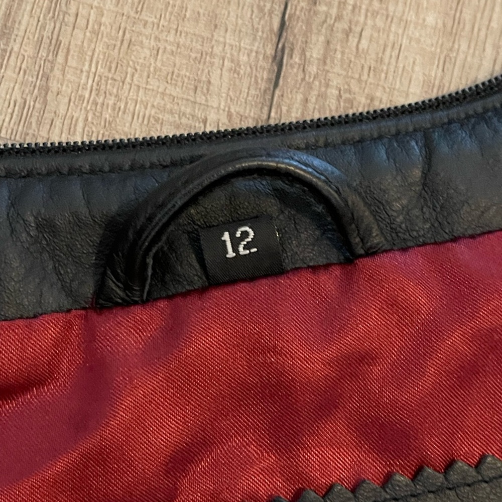 Vintage Harley-Davidson Black Leather modular dress size 12 - Picture 13 of 14